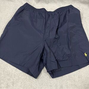 Polo Ralph Lauren Polo Sport Men's Swim Trunks Size XXL Navy Blue Lined Vtg EUC